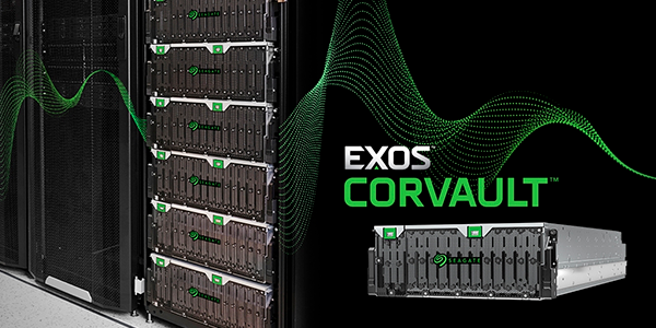 Високощільна система зберігання даних Seagate Exos Corvault.